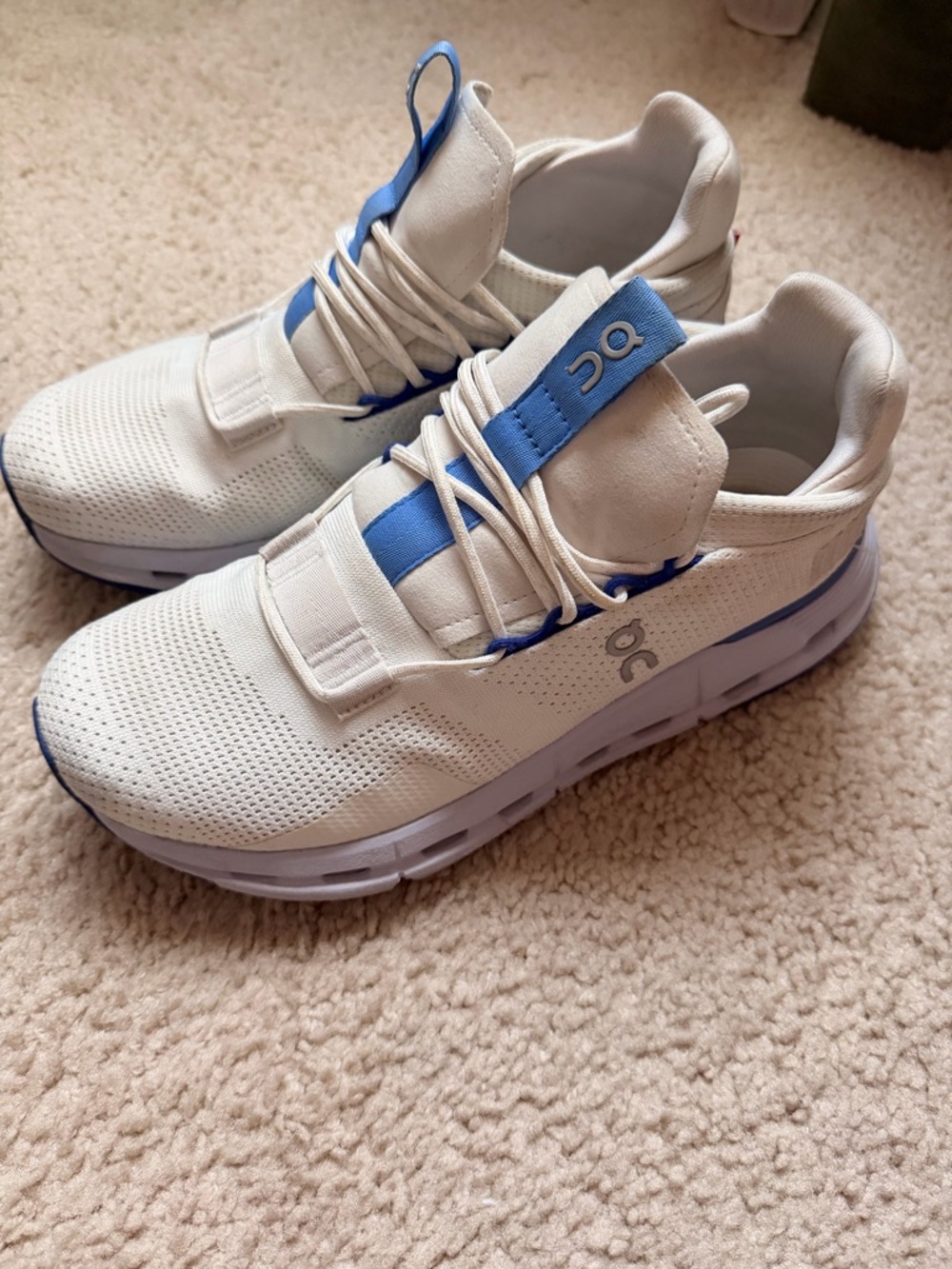 On Running Cloud Sneakers in White and Blue